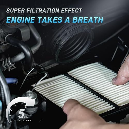 Miniatura 4 de JH12816 Reemplazo del filtro de aire del motor para 28113L1000, 28113N9000, Sonata 2020-2023, Santa Cruz 2022-2023TUCSONCarnivalsportage 2.5L,