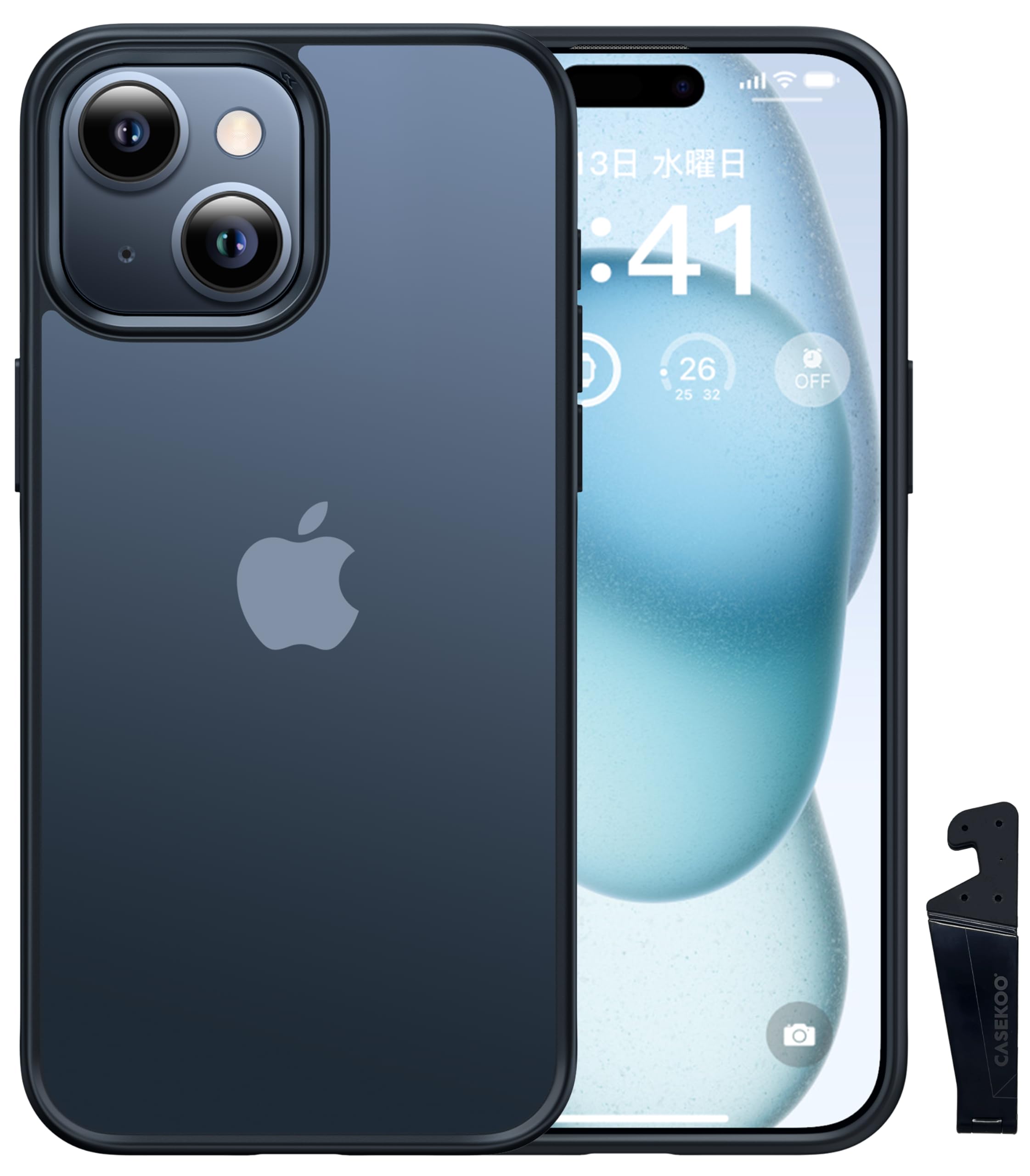 Amazon.co.jp: 【米軍MIL新規格・指紋防止】CASEKOO iPhone 15 用
