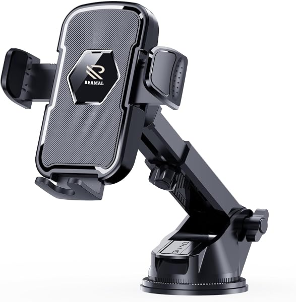 Porta Cellulare Auto Estensibile per Parabrezza e Cruscotto - Supporto Smartphone Universale con Rotazione 360°, Rilascio Rapido, Compatibile con Tutti i Cellulari - 1