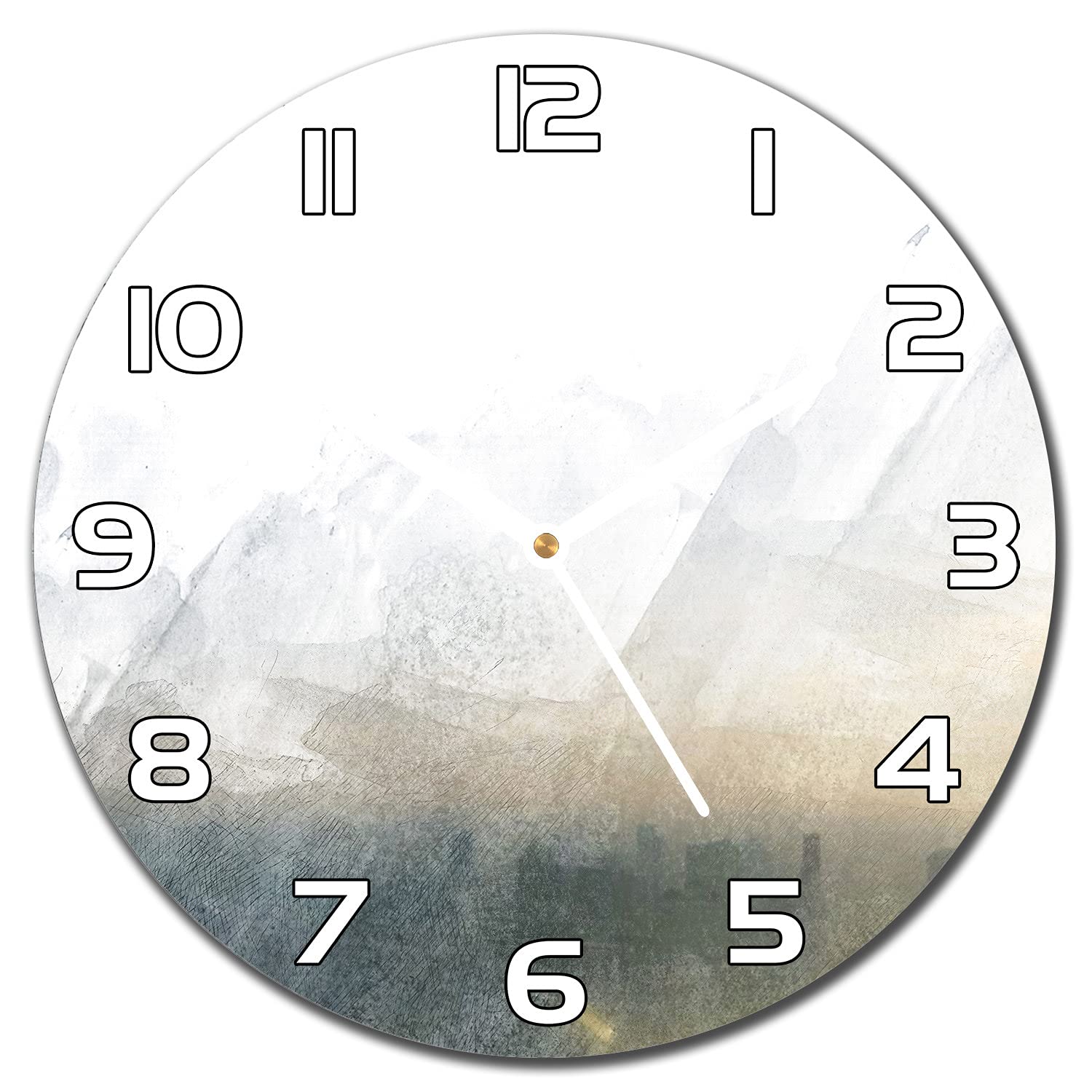 Horloge en verre lisible et silencieuse 30 cm pour sublimer vos murs de salon et cuisine