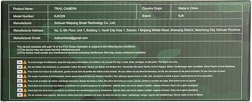 Miniatura 10 de KJK Cámara de rastreo de 24MP 1080P HD, cámara de juego con visión nocturna, tiempo de disparo de 0.2 s, activado por movimiento, gran angular de