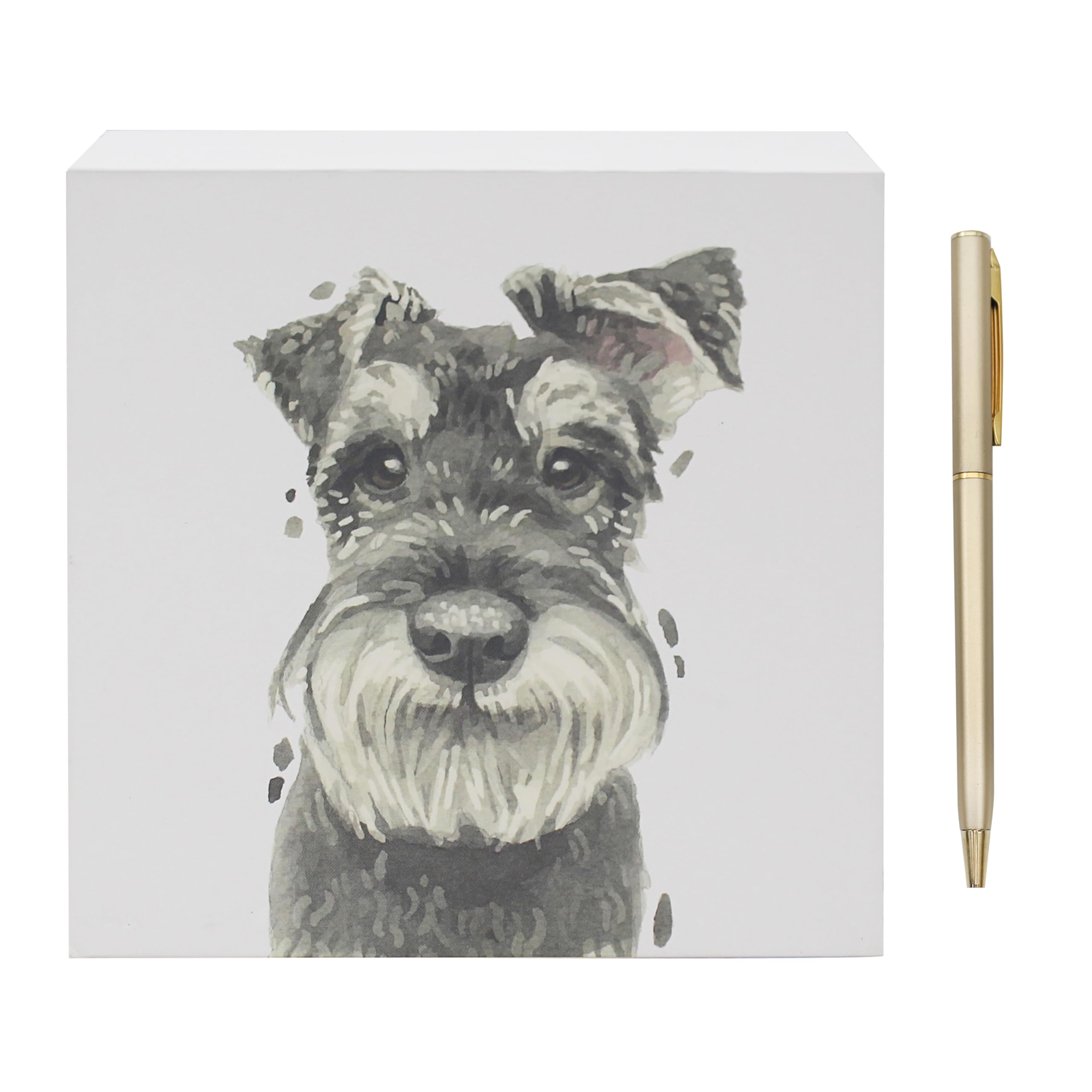 Lesser & Pavey Schnauzer Memo Block Robert James Hull for Home & Office | Stylish Notepads & Writing Pads For Daily Use | Compact Note pad & Memo Pads for Daily Notes & Reminders