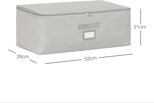 Ocean Home Textile Medium Size Gray Herringbone Hurch 52 x 28 x 21 cm