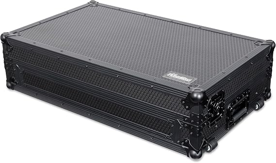 Headliner Pitch Black Flight Case Compatible with Rane Four & Rane Performer with Laptop Platform & Wheels