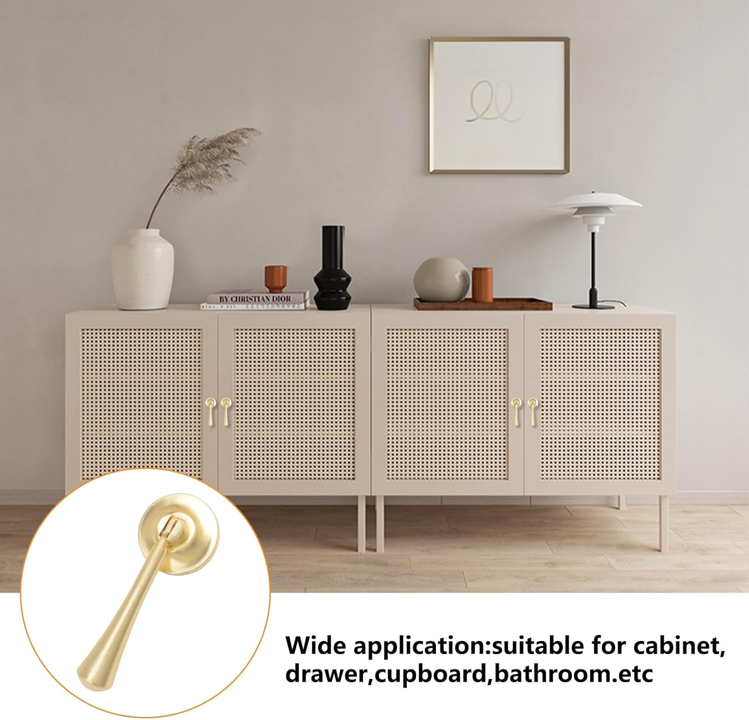 MOROBOR Teardrop-Shaped Cabinet Pulls, 8pcs Solid Brushed Gold Pendant Handles Knob Zinc Alloy Handles Knobs with Mounting Screw for Cabinets Drawer Door Furniture Decorative