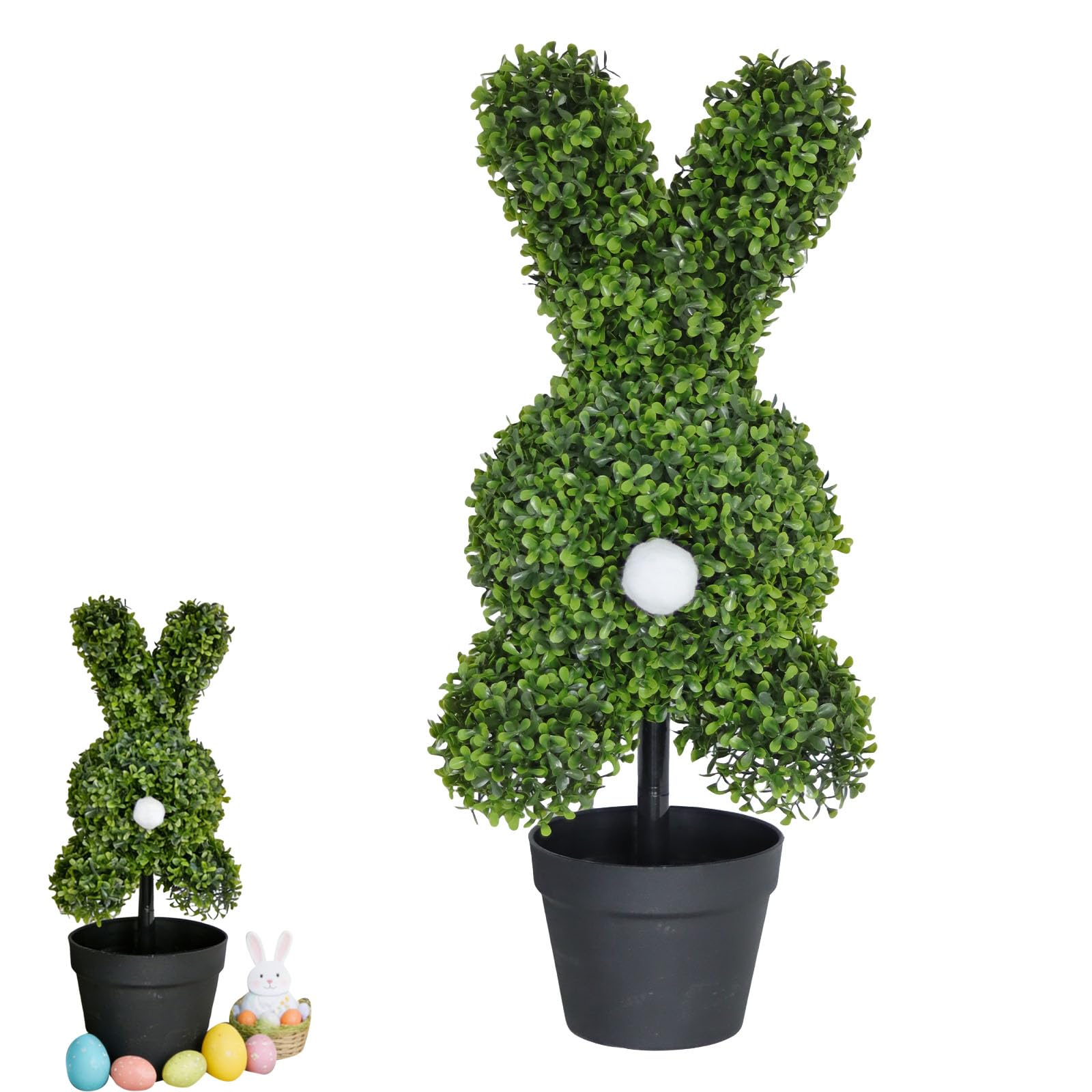 Topiaria a forma di verde in vaso di bosso Pasqua, in cedro, vaso con terra, 1 pezzo Attrezzi Da Lavoro i Elettricista (Green, One Size)