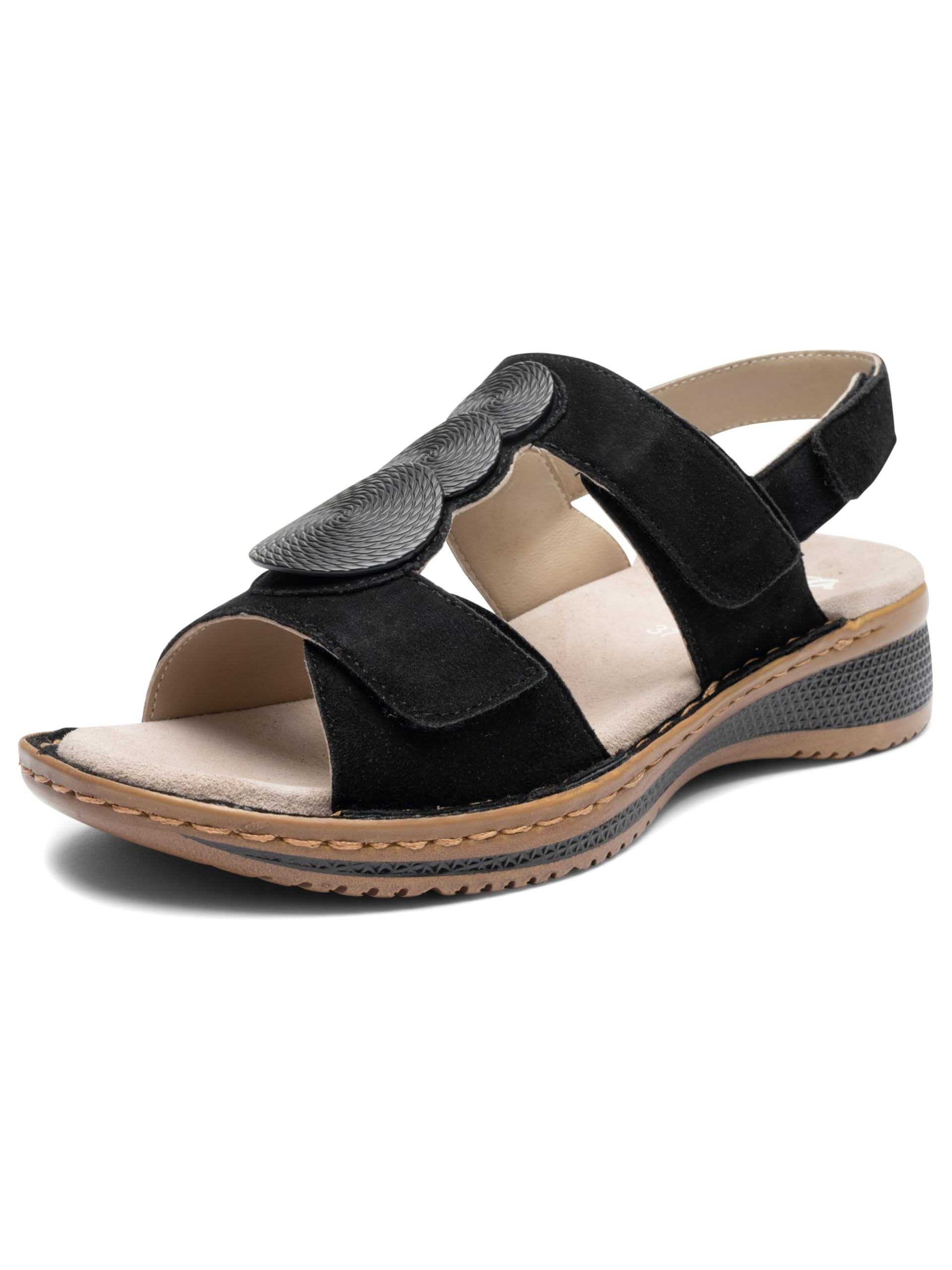 ARA Women's Hawaii Sandals, black, 7-7.5 UK
