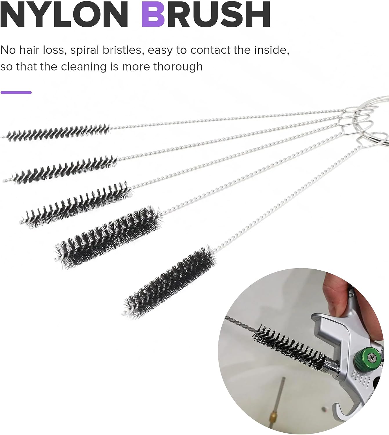 Car Brushes,Carburetor Cleaning Kit,Carb Cleaning Kit with 1 Single Head Brush 23 Needles 5 Nylon Brushes 1 Scraper and 4 Cleaning Hooks,Essential for Maintaining Motorcycles,ATVs,Lawn Mowers