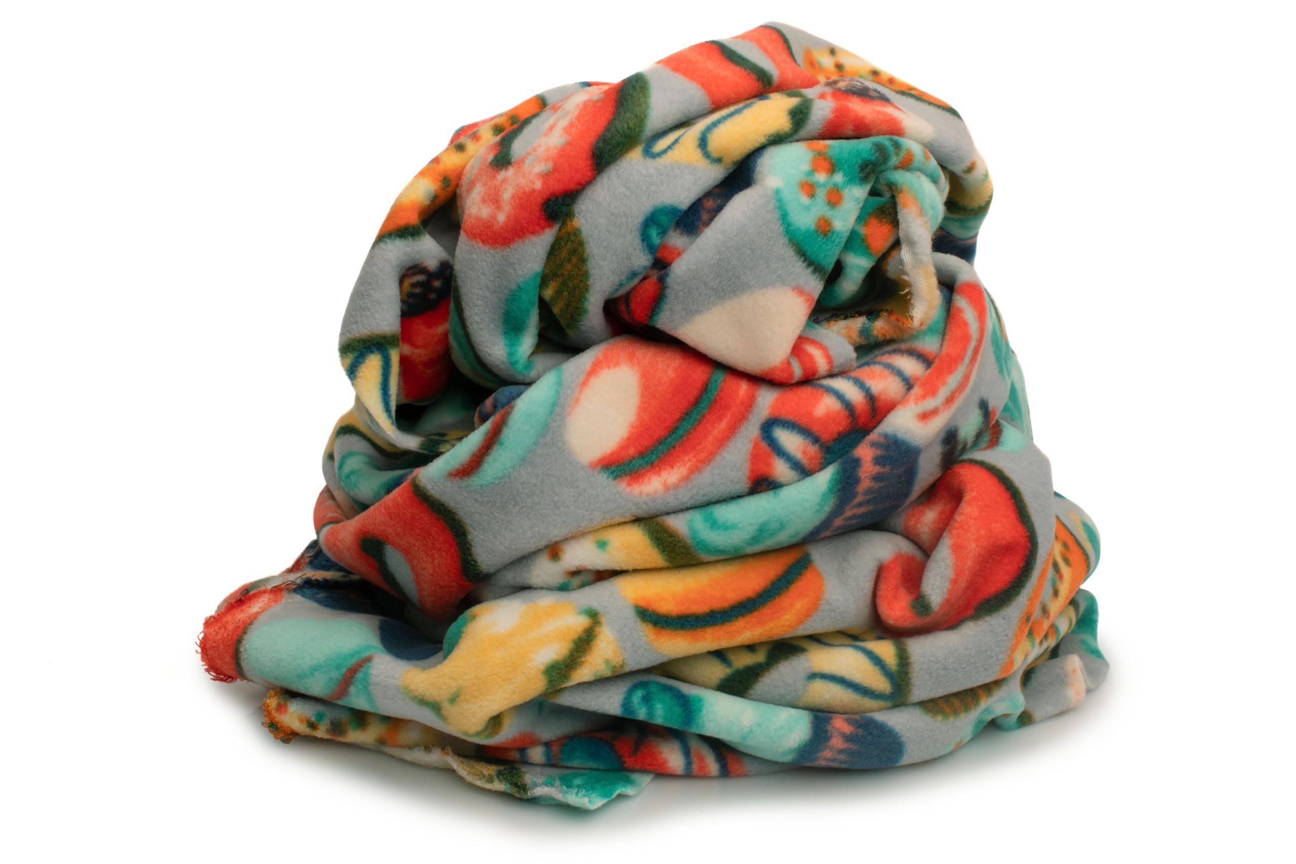 Tissu Polaire Fleece DTY Imprimé Motif Donuts 250g/m² - 50x160 Cm, Oeko-Tex, Pour Créations