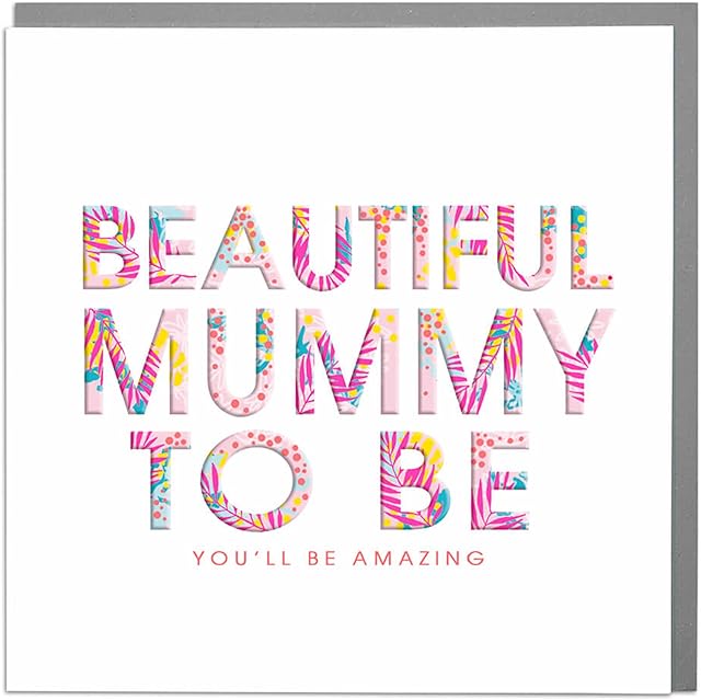 Lola Design - New Baby Congratulations Card - Blank Cards and Envelopes - Baby Shower Card