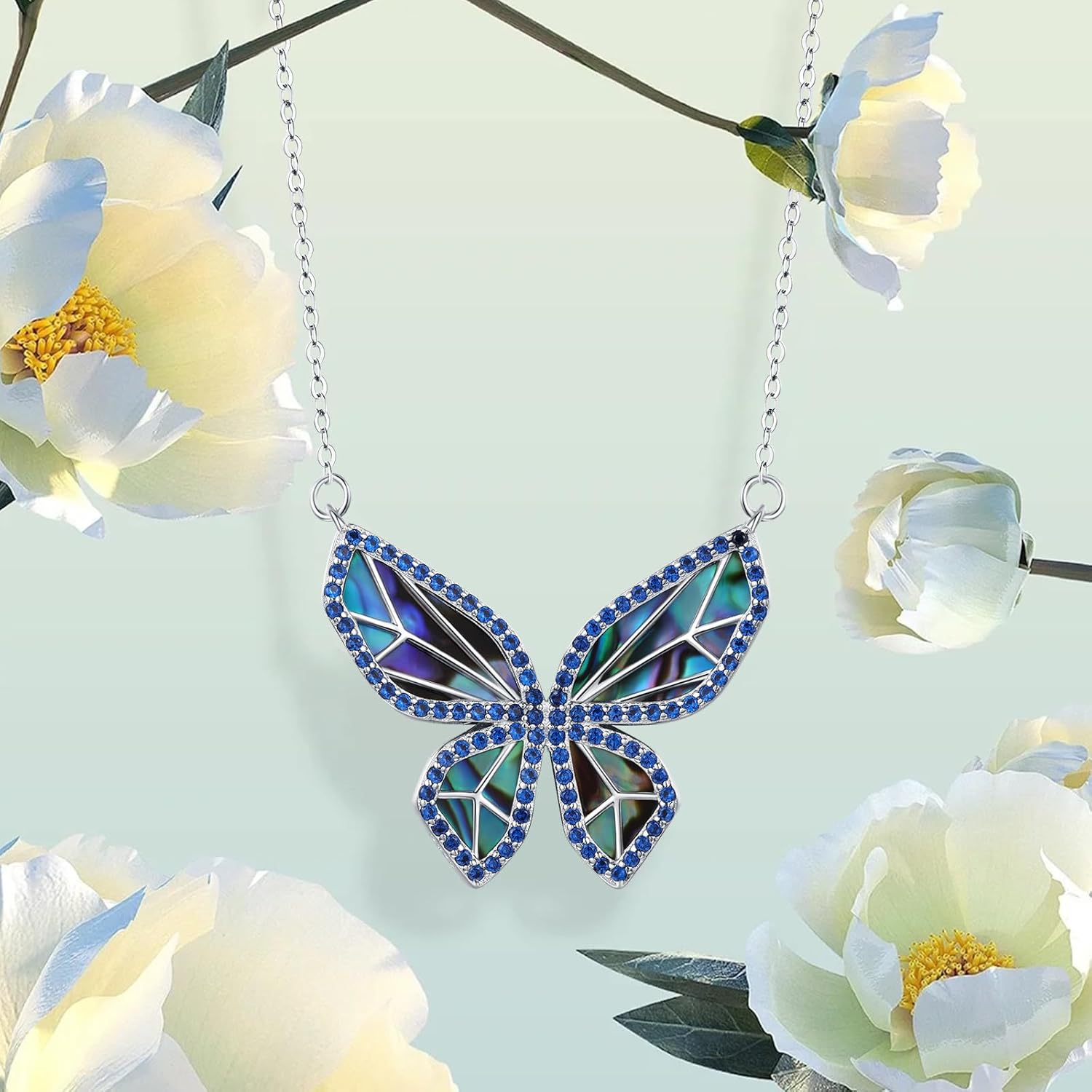 Butterfly Necklaces for Women 925 Sterling Silver Butterfly Jewelry Butterfly Pendant Necklace Gifts for Girlfriend Valentine's Day Christmas - Image 8