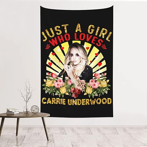 Carrie Movie Underwood Tapiz de 60 x 40 pulgadas, manta decorativa para colgar adecuada para decoración de arte del hogar