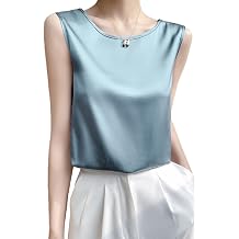 Women Silk Satin Tank Tops Summer Sleeveless Basic Camisole