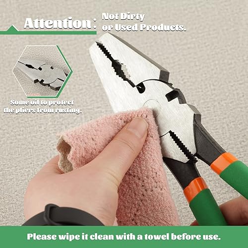 Miniatura 7 de SPEEDWOX Alicates de Valla de Nariz Cuadrada de Servicio Pesado de 10" - Herramienta Multipropósito de Alta Palanca para Cerca de Eslabones de