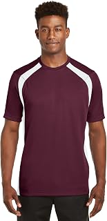 Sport-Tek Men's Dry Zone Colorblock Crew S Maroon/White