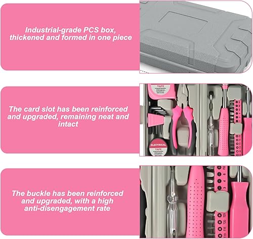 Miniatura 5 de Kit de herramientas pequeñas de 24 piezas, mini kit de herramientas de acero para el hogar con destornillador, alicates, martillo y más, kit de