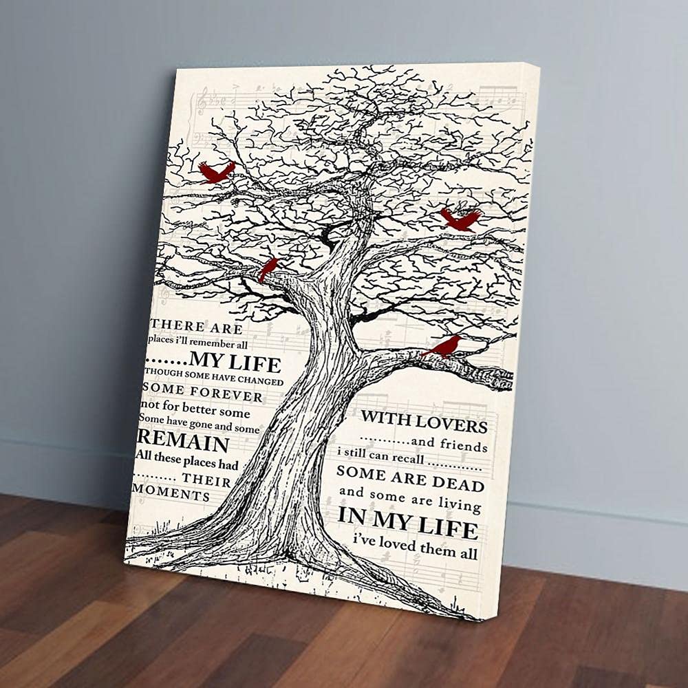 Yaasimoule In My Live I’ve Loved Them All Tree Bird Canvas Prints