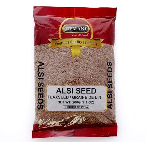 Hemani Linaza entera cruda 200g (7.1 oz) (Alsi Seeds, Linum usitatissimum) I Semillas Premium I All Natural I Supreme Quality I Ingredientes sin