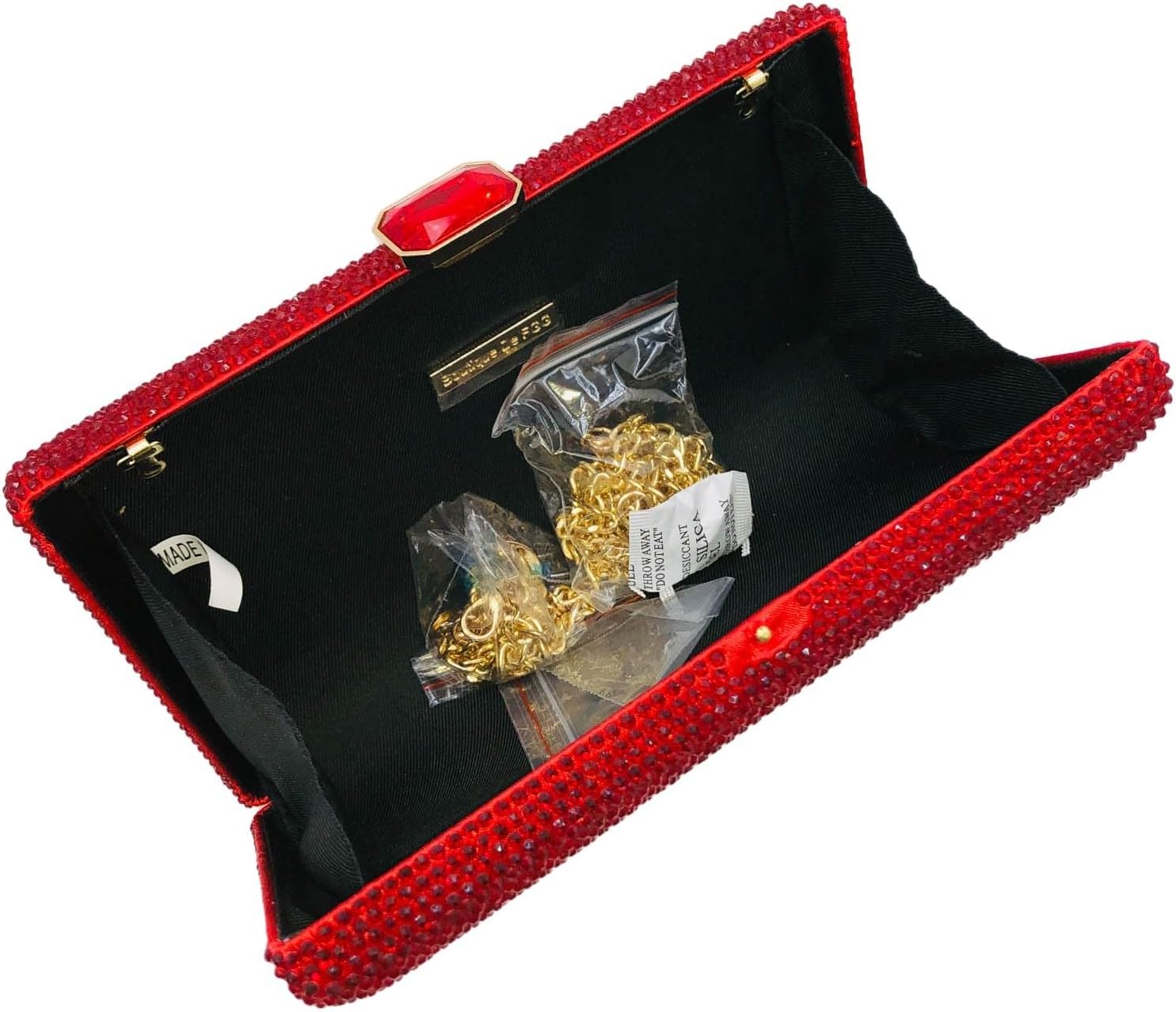 Boutique De FGG Crystal Evening Bags for Women Formal Party Box Clutch Wedding Rhinestone Handbags Bridal Clutch Purse,Mini - Image 6