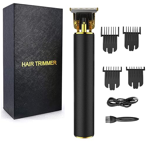 Cortadora de pelo profesional para hombres, eléctrica inalámbrica T-Blade Pro Trimmer Zero Gapped Close Cortadoras de afeitar Kit para el hogar