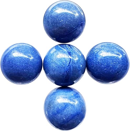 Fythesk Juego de mini esferas redondas de piedras preciosas pulidas de 0.78 pulgadas (0.787 in), estatua de bola de cristal de reiki de chakras