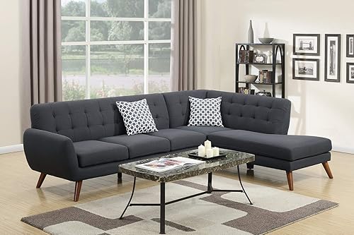 Miniatura 18 de Poundex PDEX-F6955 Sofás, Laguna Laguna,Negro -,Gris