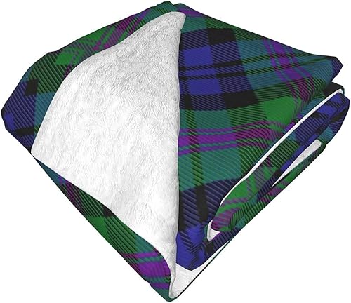 Miniatura 3 de Manta de franela escocesa estilo Clan Baird de tartán, reversible, ultra suave y esponjosa, para sofá, cama y sala de estar