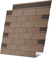 CIPER Tan 3-Tab Asphalt Roofing Shingles 8-Pack 39.4x13.1 Wind-Resistant for Shed House Repairs