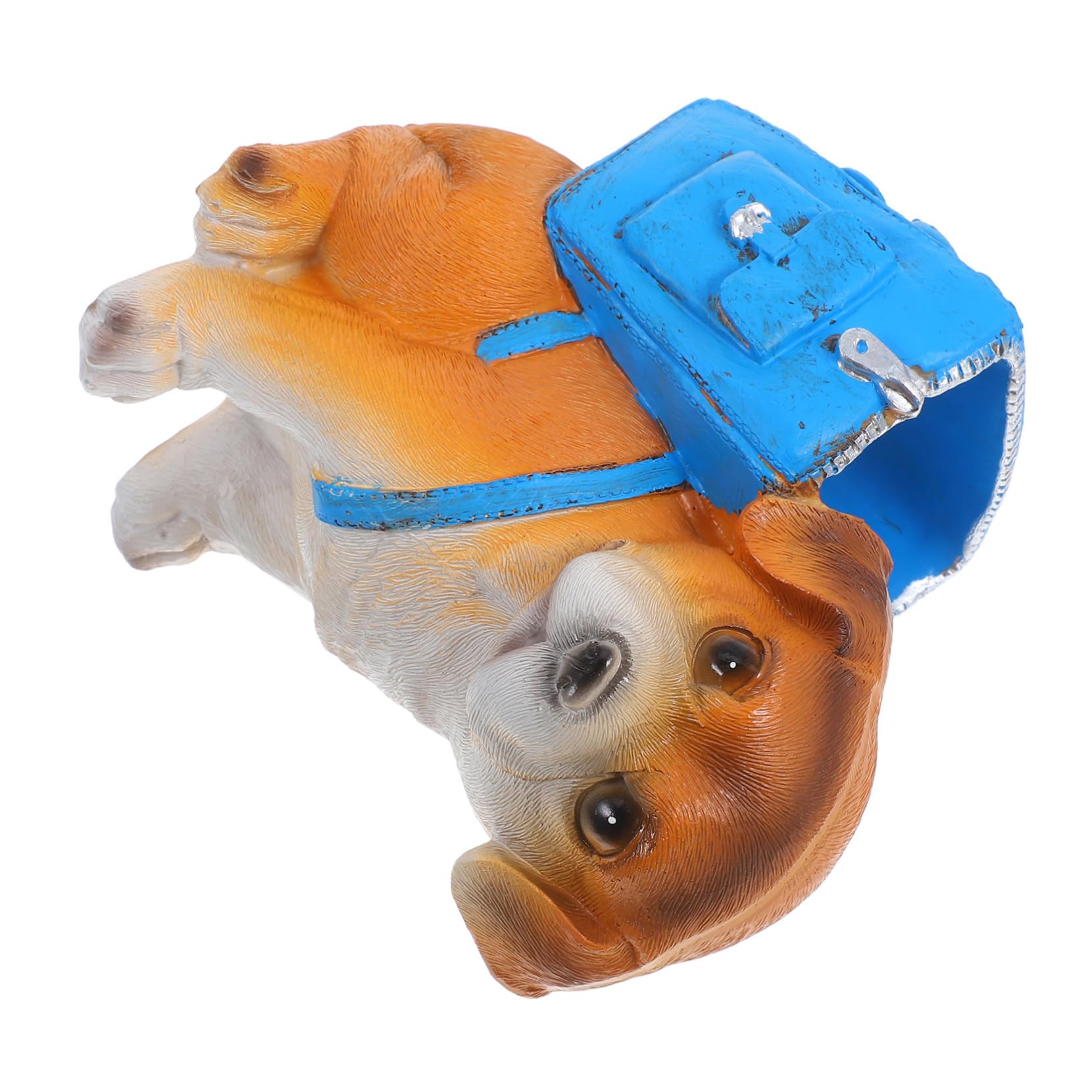 Porte-crayons chien bleu Housoutil en résine synthétique pour l'organisation de bureau