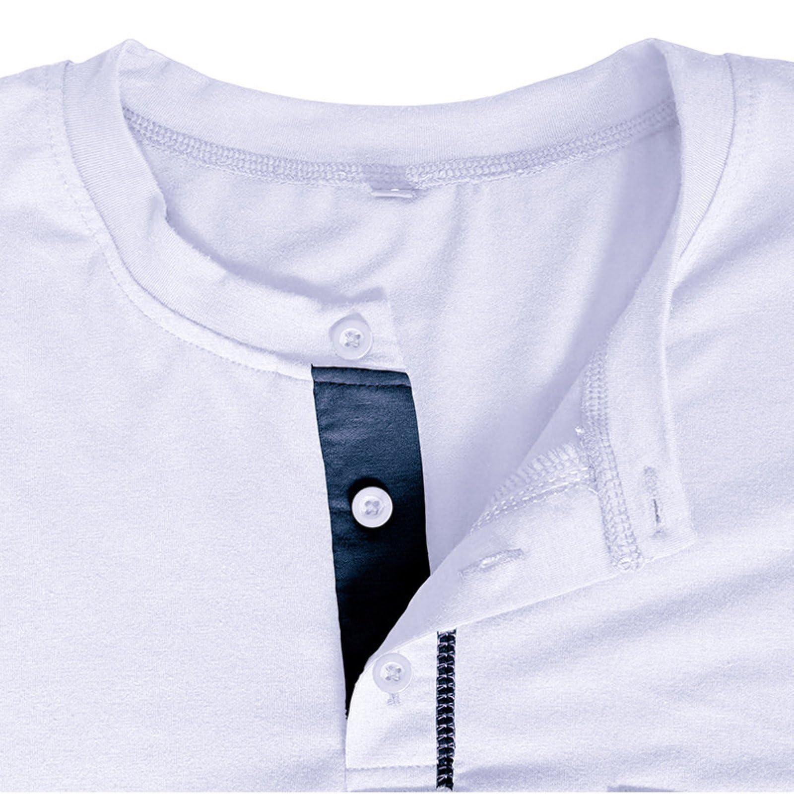 Henley Langarm-Hemden Für Herren Basic Casual Button Down Leichte Golf Shirts