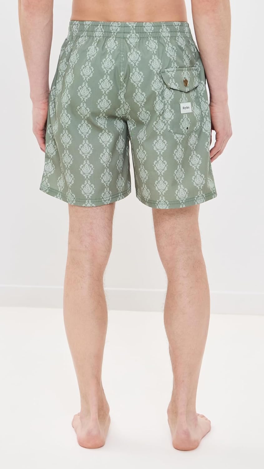 RHYTHM Men's Ornate Stripe Beach Shorts 7" - Image 3