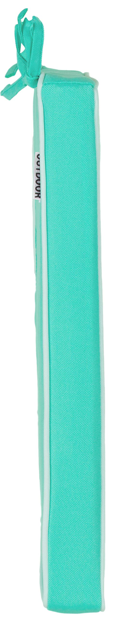 BRANDSSELLER Outdoor poduszka do siedzenia poduszka dekoracyjna — odporna na zabrudzenia i działanie wody — 220 g wypełnienie — rozmiar: 40 x 40 x 4 cm (6-częściowy zestaw ekonomiczny, turkusowy)