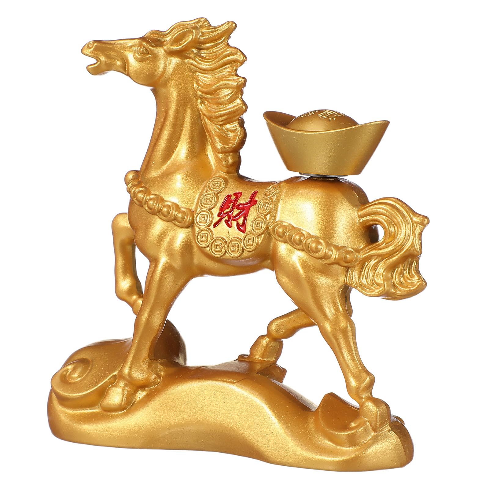 Ornement décoratif cheval en cuivre vintage pour bureau et salon zen