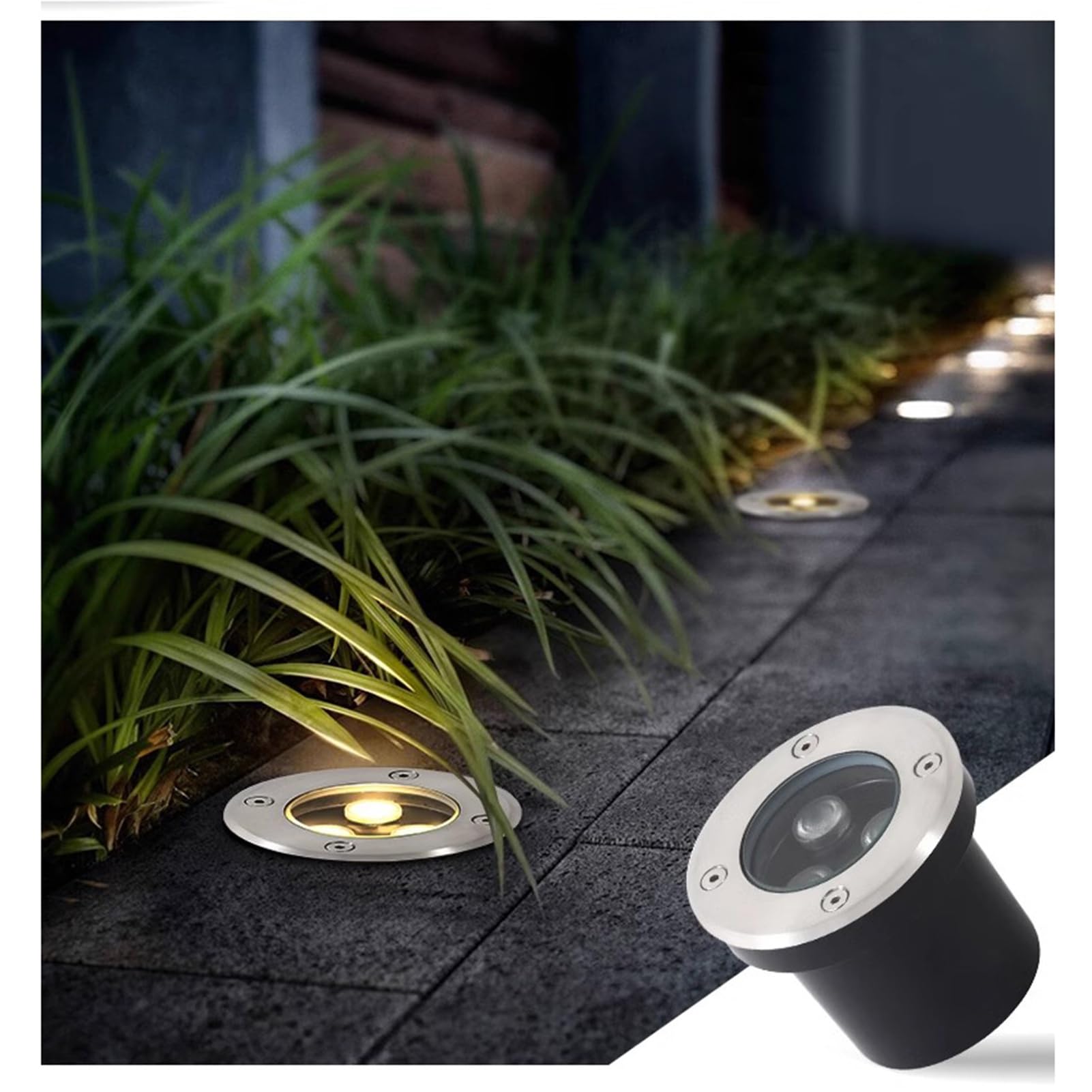 Zewnętrzna Lampa Gruntowa Led Do Wkopania W Ziemię, Ip66, Wodoodporna, Wbudowana Lampa Podziemna, Ac85-265V, Do Ogrodu, Patio, Ścieżki, Podjazdu, Oświetlenia Krajobrazu, Czerwona, 15 W