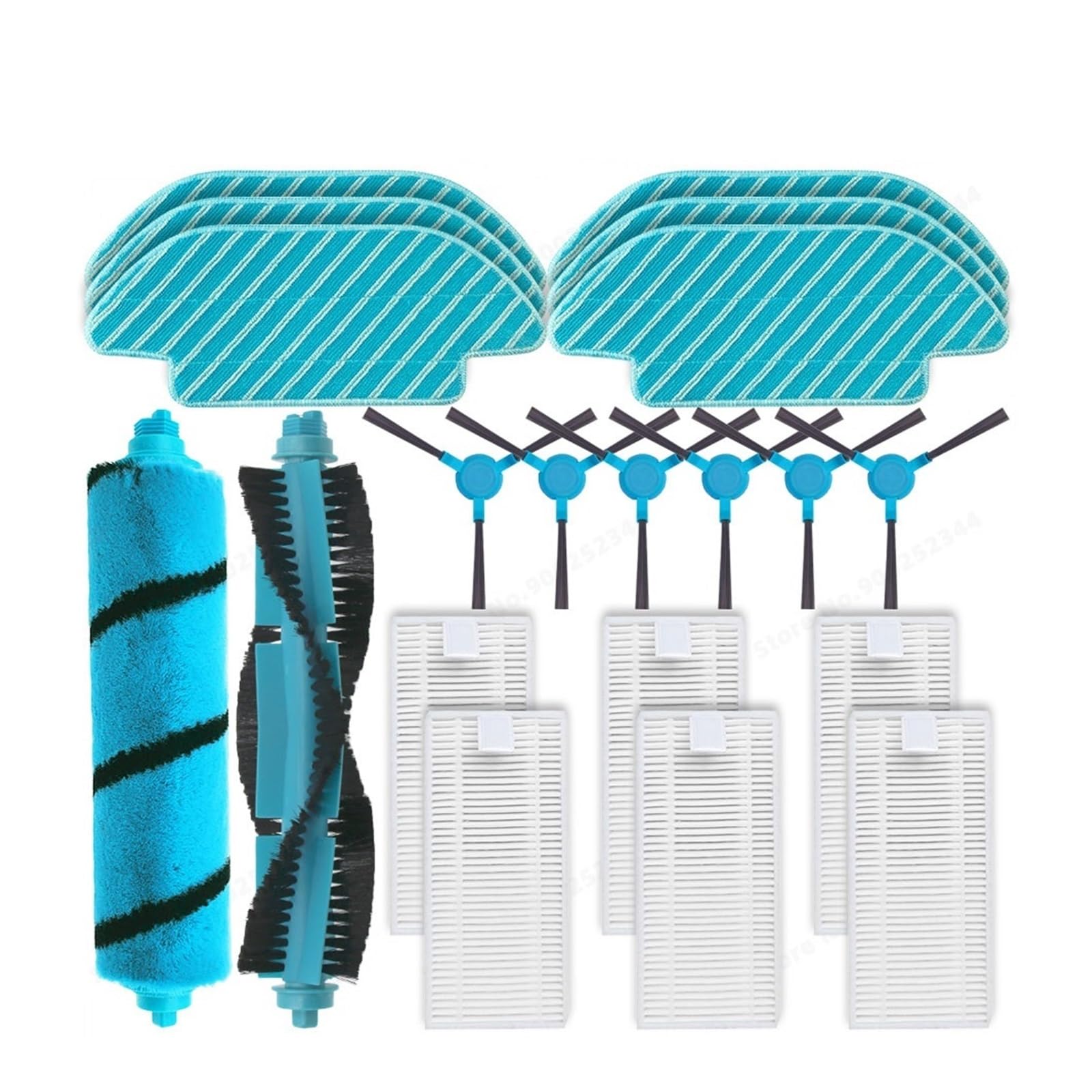 Accesorios De Recambios, Compatibles Con Cecotec, Conga 4090 4490 4690 5090 5490 6090 Rodillo Cepillo Lateral Principal Filtro Mopa Trapo(Set A)