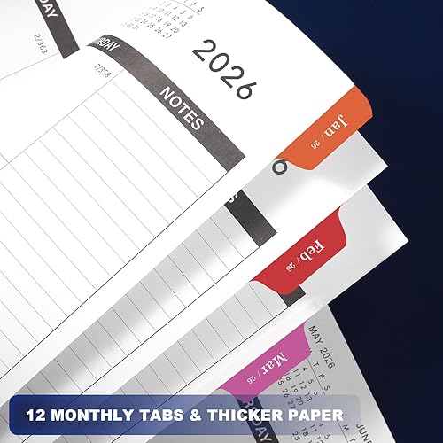 Miniatura 6 de Agenda mensual 2026  Agenda 2026, enero 2026  diciembre 2026, 9 x 11 pulgadas, agenda mensual 2026, calendario 2026 con encuadernación en espiral +