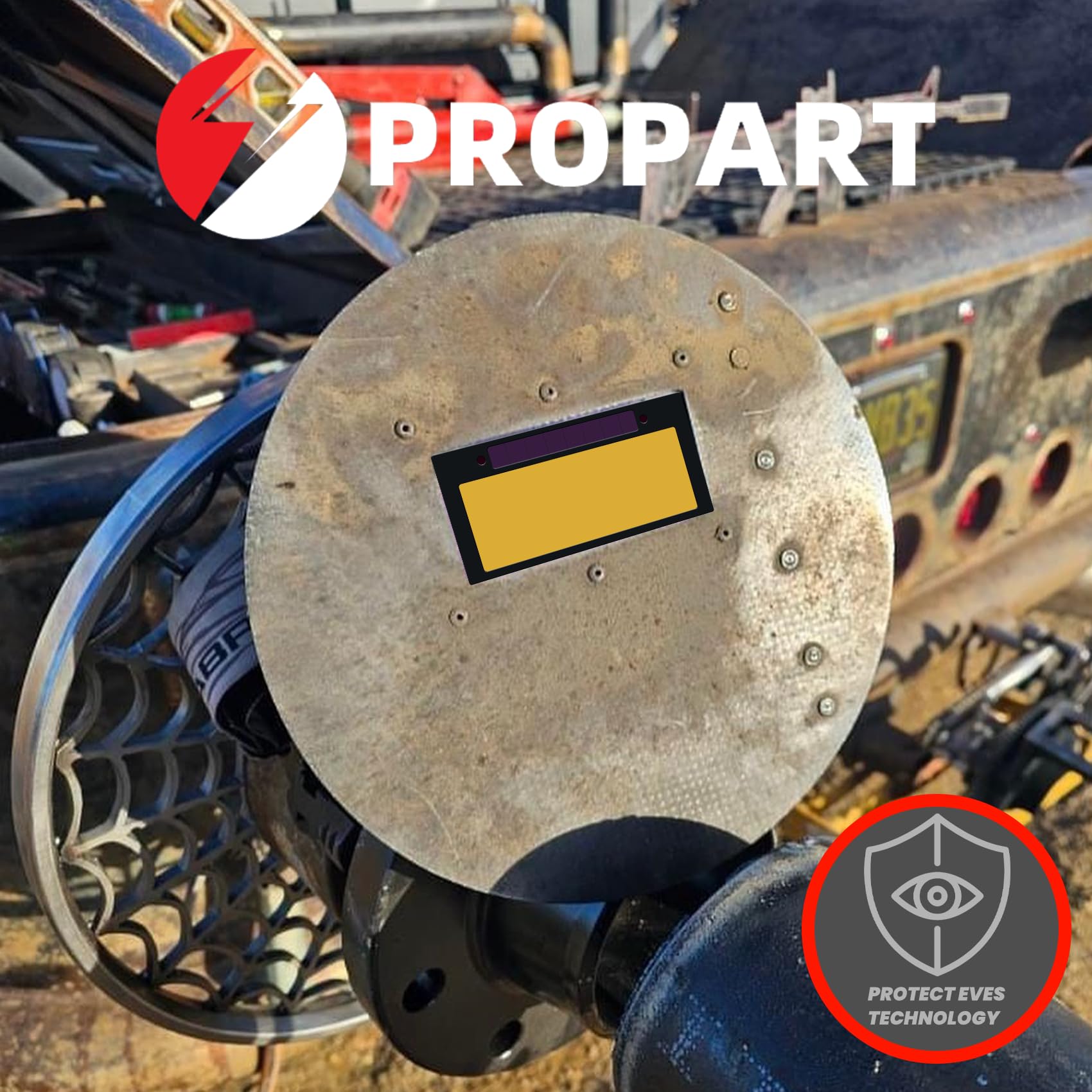 Propart Lente de soldadura gris de 2 x 4.25 pulgadas con sombra 10, lente de soldadura de oscurecimiento automático, tecnología azul de color verdadero, lente de soldadura automática HD para piezas de