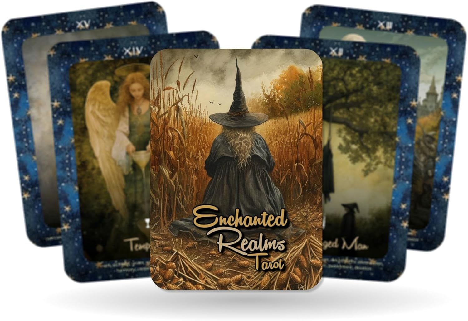 Enchanted Realms Tarot - 78 Cards - Tarot - Tarot Deck - Fortune Telling - Divination Tools - Wisdom of The Witch in Your Hands