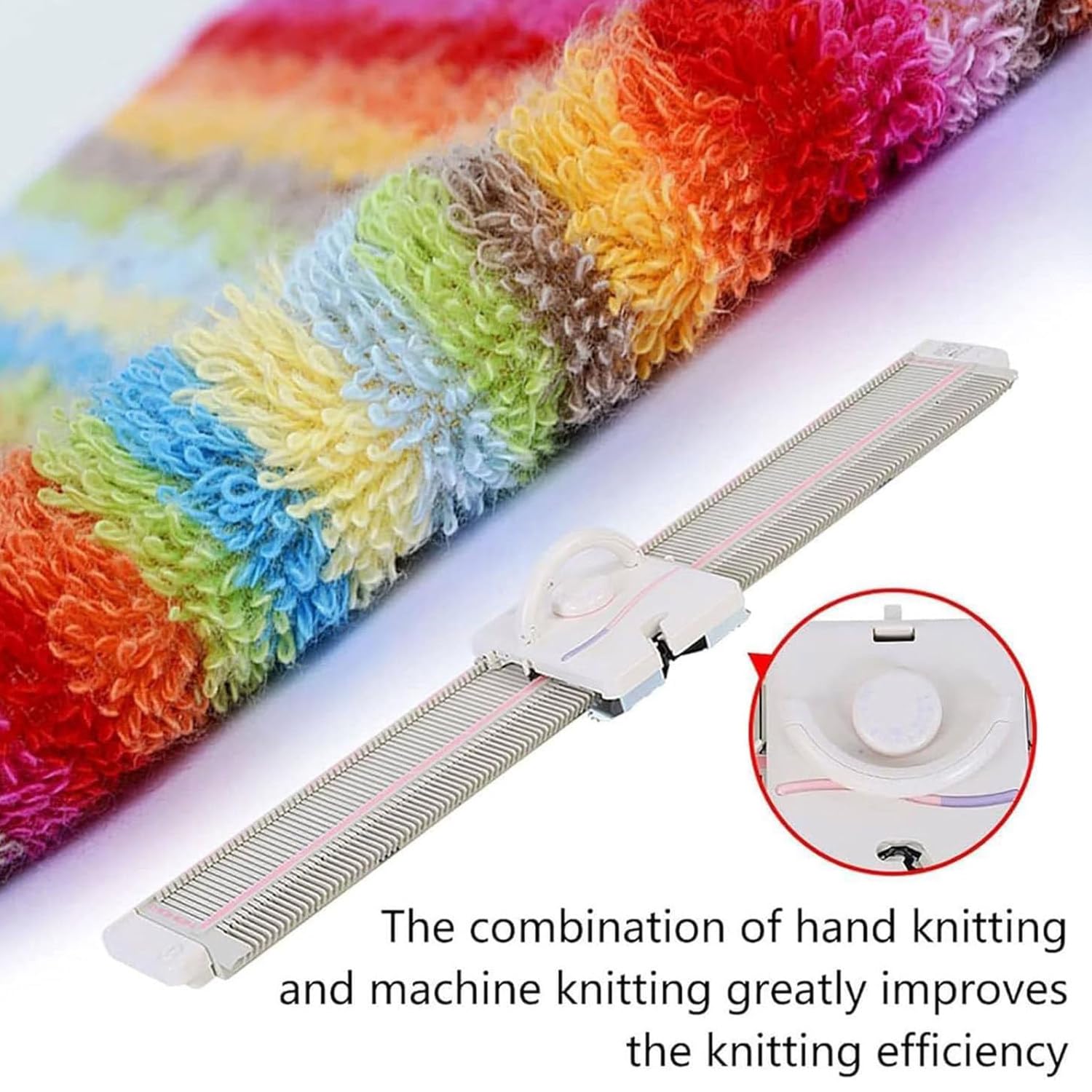 Automatyczna maszyna do dziania 150 igieł, przenośne ręczne narzędzie do tkania dla dorosłych, Mid Gau Plastic Crochet Maker for Scarves Hats Swetery, Cicha obsługa Łatwy projekt Home Craft