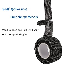 6 Rolls Elastic Self Adhesive Bandage Wrap 4 Inch, Breathable Non Woven Cohesive Bandage, Vet Wrap for Dogs, Ankle Sprains Swelling Medical First Aid Tape, Sports Athletic Tape Hot Pink