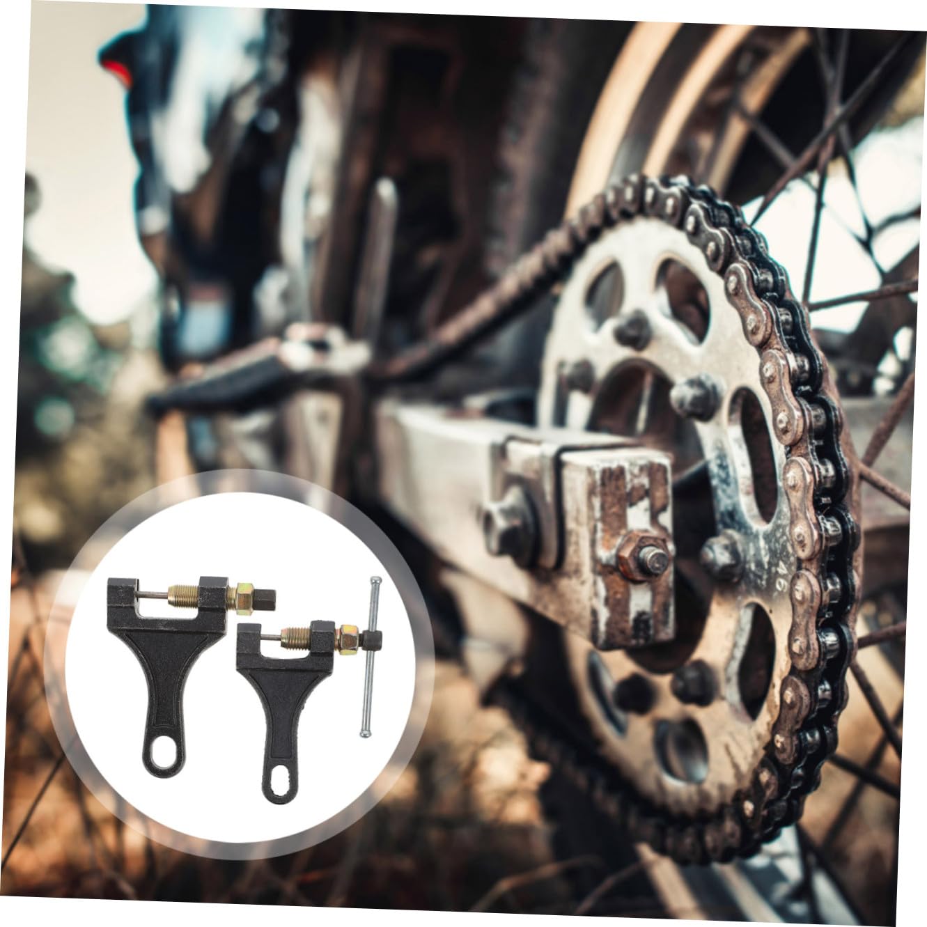 Divisor de Eslabones de Cadena para Motocicleta 2 Piezas de Hierro