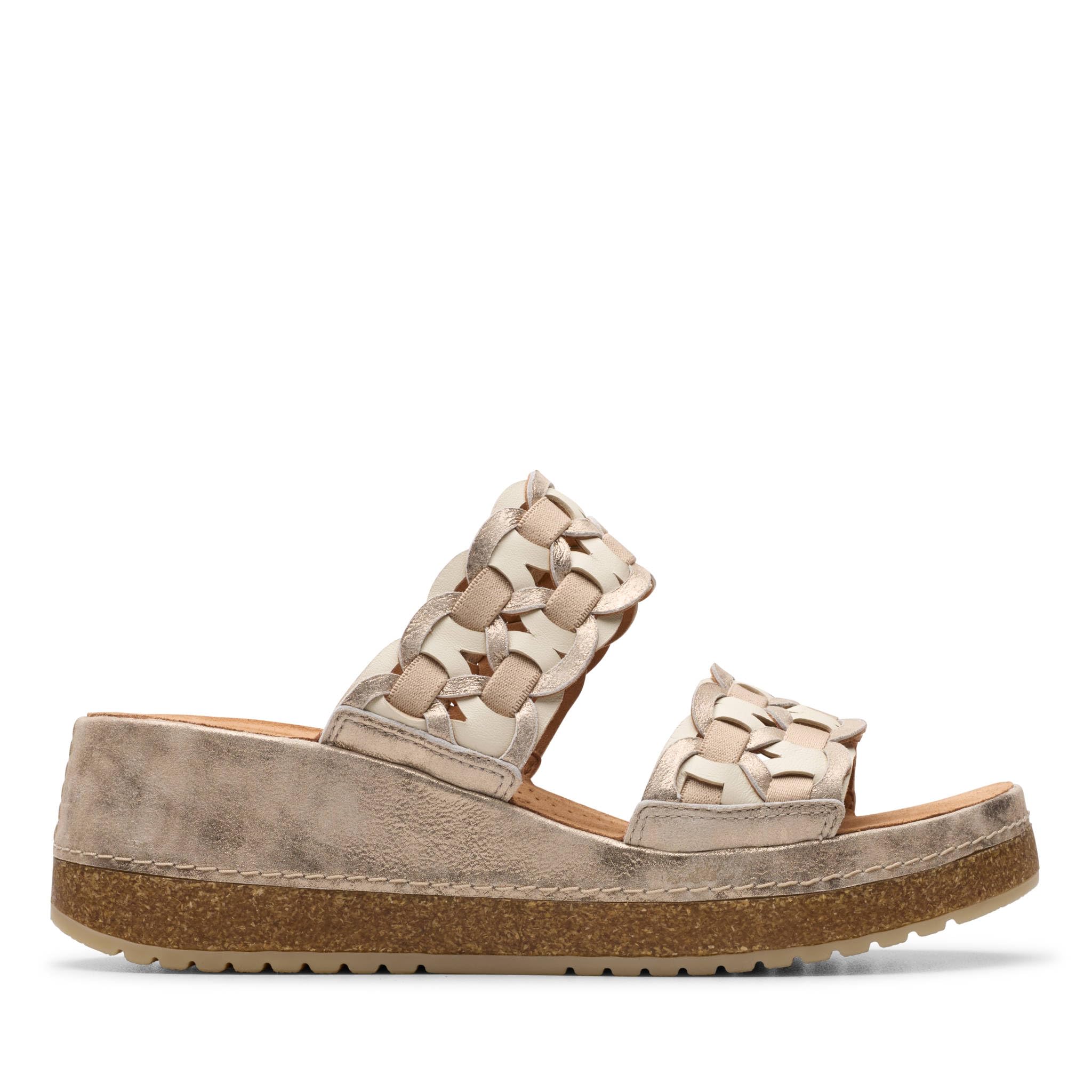 Clarks Kassanda Mule Womens Metallic Combi, 8