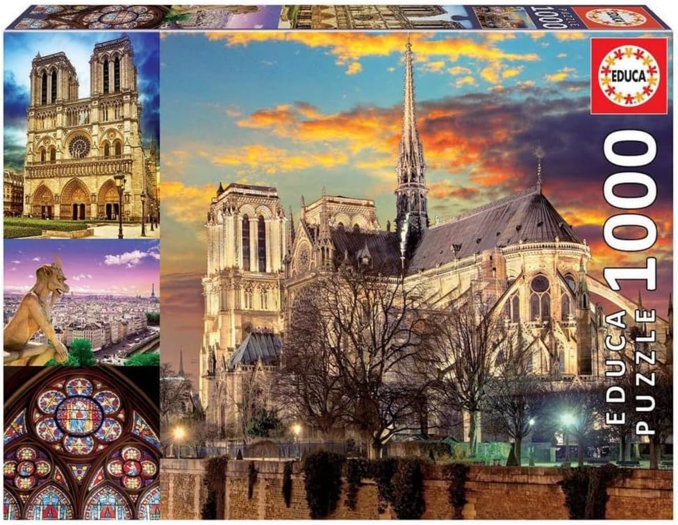 1000 piece puzzle for adults | CollagedDe Notre-Dame. Comprend Fix Puzzle Tail pour l'accrocher Une Fois l'assemblage I finished. From 14 Ans (18456)