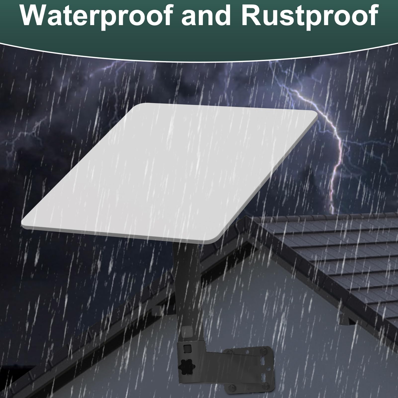 Support Mural Satellite, Fixation Antenne Satellite en Alliage d'Aluminium Robuste, Kit Montage Antenne pour V2 Internet, Poteau Stable pour Extérieur