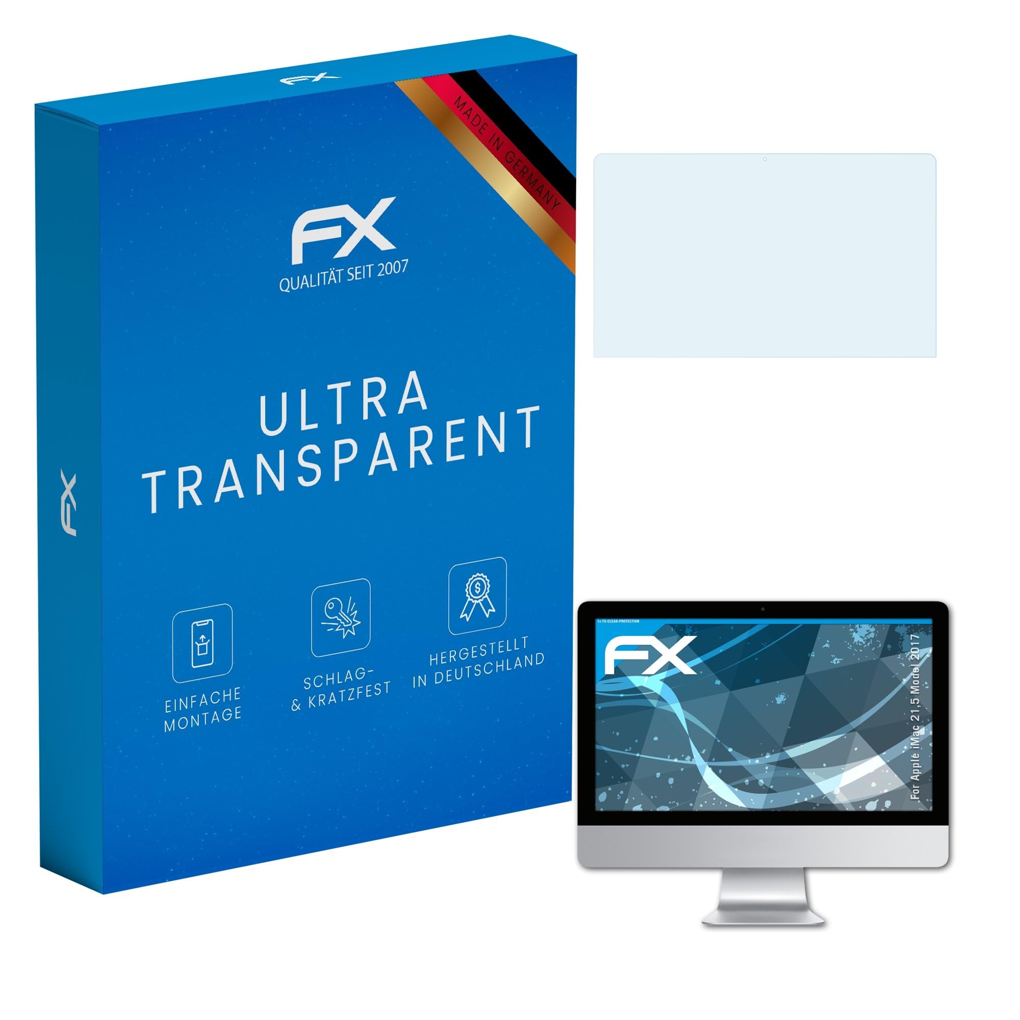 atFoliX Lámina Protectora de Pantalla compatible con Apple iMac 21,5 Model 2017 Película Protectora, ultra transparente FX Protector Película