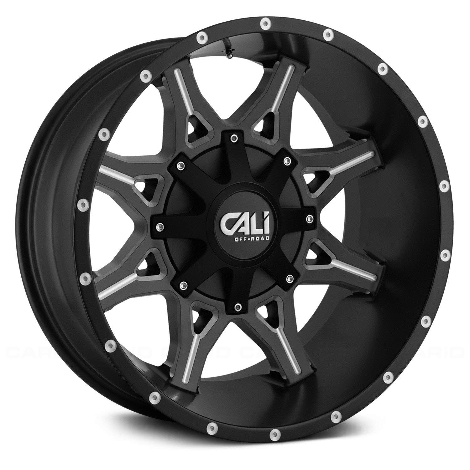 Amazon.com: CALI OFF-ROAD OBNOXIOUS-9107 Black Wheel with Aluminum