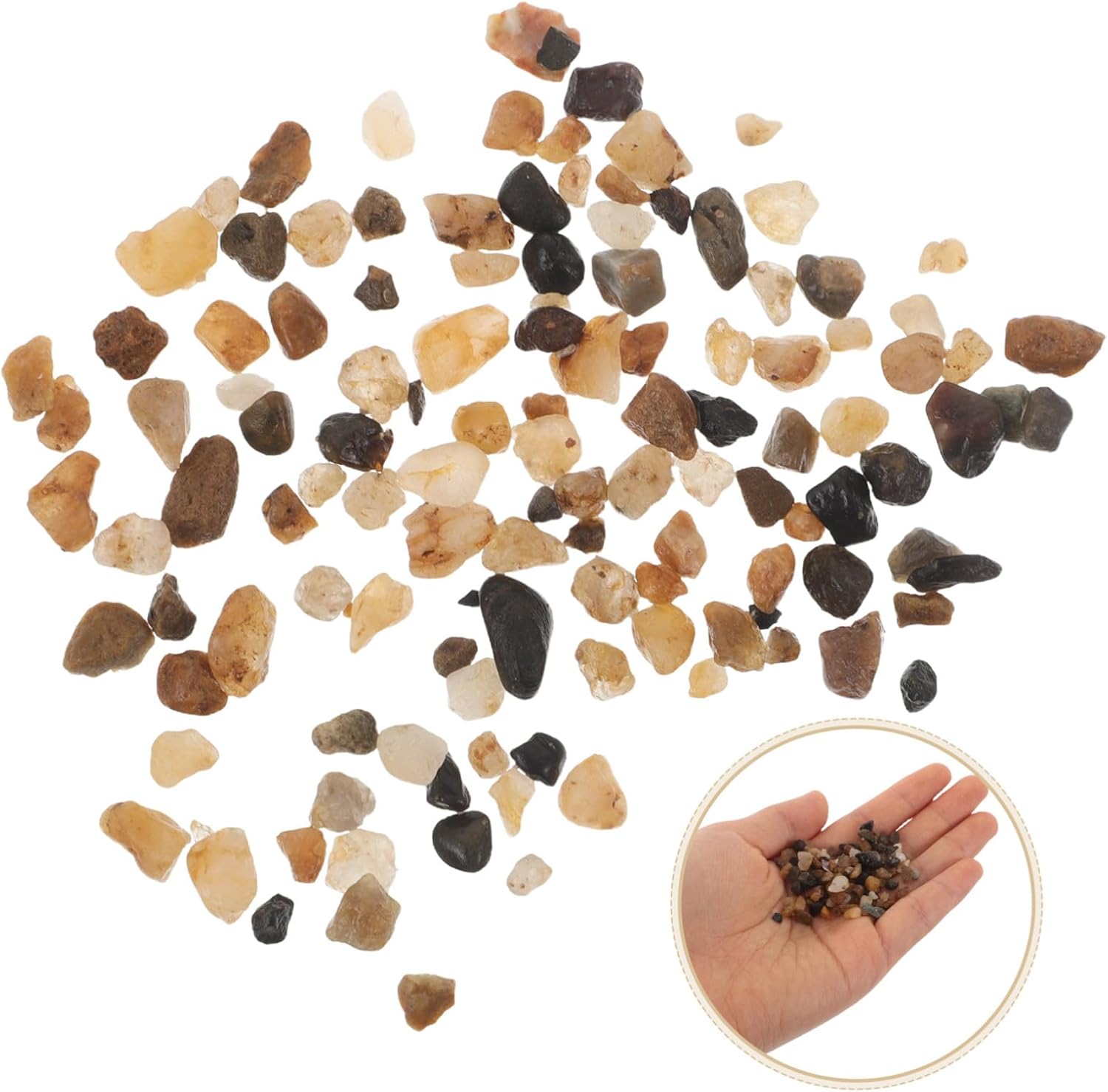 jojofuny Natural River Rocks Fish Tank Substrate Small Smooth Gravel Stones for Aquariums Succulent Pots Water Plants Vase Fillers Terrariums Decorations