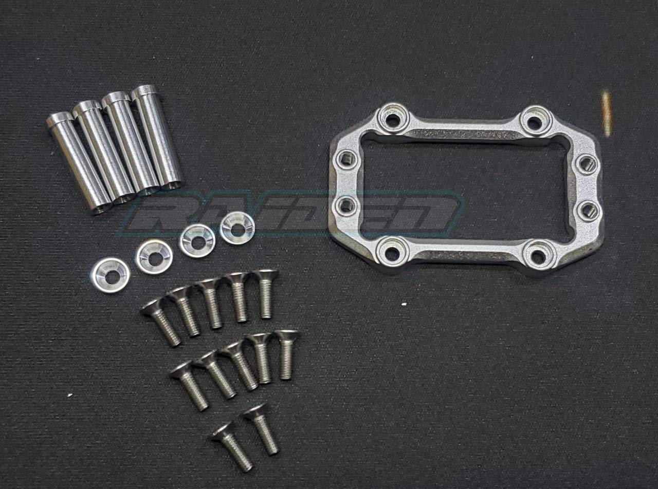 Aluminium Steering Servo Mount Set for Arrma Kraton Senton Talion Typhon Outcast - Silver