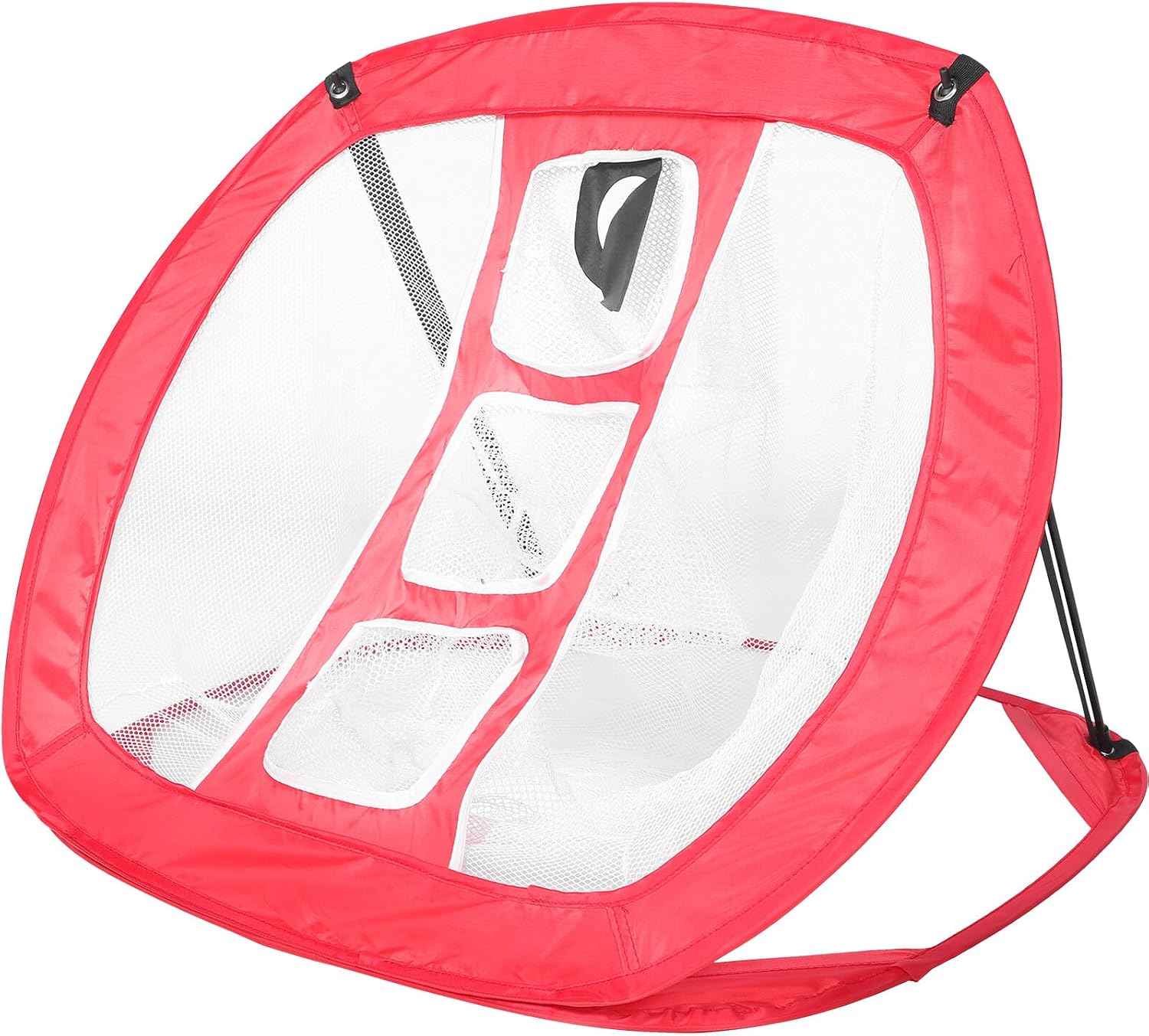 NOLITOY Golf Chipping Net Indoor Red Folding Practice Hitting Net Portable Golf Training Equipment for Casual Games and Backyard Use