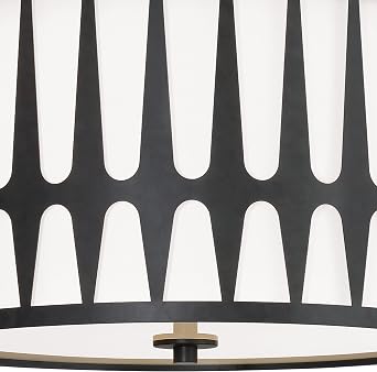 Crystorama Royston 3 Light Black Flush Mount